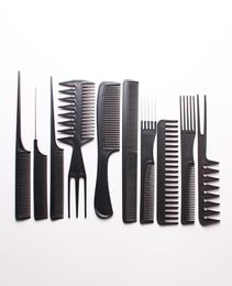 10pcsSet Professional Hair Brush Comb Salon Barber Antistatic Hair Combs Hairbrush Hairdressing Combs Hair Care Styling Tools4882524