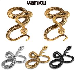 Vanku 2PCS Cool Snake Hanging Ear Weights Earrings Stretcher Gauges Plugs Expander Fashion Body Piercer Jewelry 240130