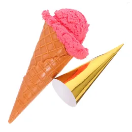 Party Decoration Simulation Ice Cream Cone Props Dessert Display Models Desserts Artificial Toy Coffee Bar Accessories Shop Fake