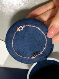 2024 925 Sterling Silver Horseshoe Buckle Bracelet With Diamond Pendant Famous Brand High-end dies Jewelry Wholesale Braceletq9