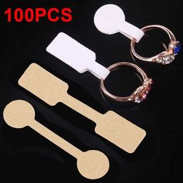 Labels Tags 100pcs Blank Paper Price Tags Stickers Jewellery Labels Ring Necklace Display Card Packaging Self-Sticker Hangtag Wholesale Q240217