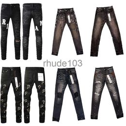 Mens Jeans Purple Amirs Puple Skinny Luxury Designer Denim Pant Distressed Ripped Biker Black Blue Jean Slim Fit Motorcycle R0C4 7I95 PEZF PEZF