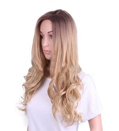 Cheap Synthetic Hair Wig Light Colour Long Wavy Full Wig Capless For European Lady Women New Designer High Temperature Fibre Made W7798248