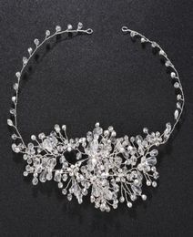 Fashion Handmade Full Austrian Crystal Headbands Wedding Hairpieces Princess Tiaras and Crowns Women Hair Jewellery Vine JCG0119419655