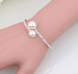Bridal Necklace And Bracelets Accessories Bridal Jewelry Sets Rhinestone Formal Bangles Cuffs high quality favors9729119