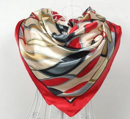 Red Silk Scarf 2015 Women ScarfChina Style Satin Big Square Scarf PrintedLadies039 Brand Rayon Silk ScarfFashion shawl 90907482954