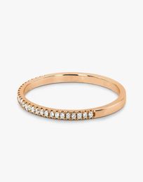 Simple round finger ring ladies and men039s microdrill rose gold couple wedding tail fashion jewelry1882431