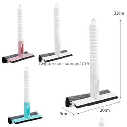 Cleaning Brushes Window Brush Double-Sided Disassemble Rod Cleaner Mop Glass Squeegee Wiper With Water Spray Bottle Tool Drop Delive Dh9Gg