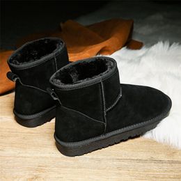 Winter Men Snow Boots Women Hightop Sports Shoes Fashion Casual Shoes Fur Cotton Warm Comfortable Lightweight Couples 3547 y240126