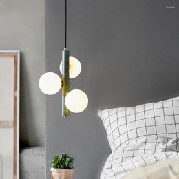 Pendant Lamps Bedside Nordic Chandelier Marble Small Sofa Mini Light Luxury Indoor Decor Wall For Living Room Bedroom