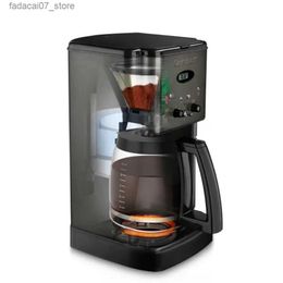 Coffee Makers 12 Cup Auto Drip Coffeemaker Stainless Steel Programmable with Nylon Filter Coffee Scoop Q240218