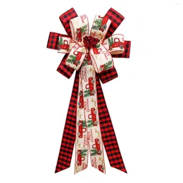 Party Decoration Ribbon Wreath Bow 10in Wide 18in Long Tails Christmas Tree Winter Decor Front Door