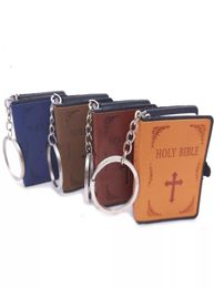120pcslot Mini Leather Bible Keychains for Gifts 2020new016172456
