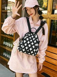 School Bags Women's Bag 2024 Trend High Quality Backpack Small Fashion Multifunctional Shoulder Travelling Female