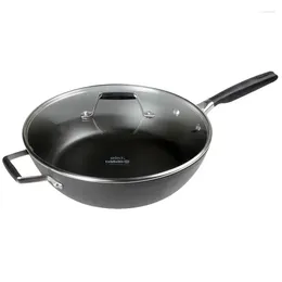 Pans AquaShield Nonstick 12-inch Frying Pan With Lid Cast Iron Cookware