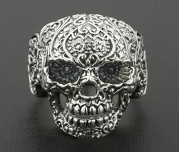 Solid 925 Sterling Silver Skull Ring Mens Biker Rock Punk Style US Size 8 to 121480481