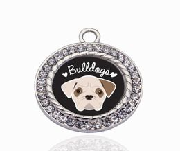 BULLDOG LOVER CIRCLE CHARM Charms Pendant for DIY Necklace Bracelet Jewelry Making Handmade Accessories5497356