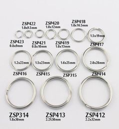 key chain ring 9mm95mm10mm12mm1316532mm split double loop ring stainless steel can Mix DIY Jewellery 100pcs500pcslot ZSP481468927074958