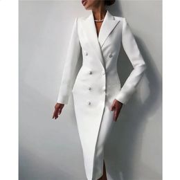 New Only Long Jacket 1 PC Suits Fashion Double Breasted Party Prom Lapel Daily Office Celebrity Blazer Custom Made 240127