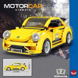 Blocks Technical 905PCS Super Racing Beetles Car Building Blocks Model High-Tech Sportcars Vehicle Assemble Bricks Toys Kids Adult Gift