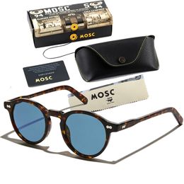 Luxury MOSCO Miltzen Style Small Round Retro Sunglasses Men Women Acetate Frame Eyewear Frame Vintage Classic Round Brand Design Eyeglasses Oculos De Grau