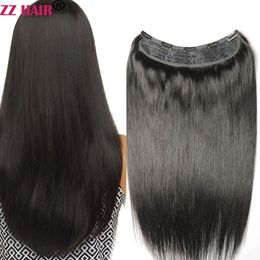 ZZHAIR 100% Brazilian Human Remy Hair s 1624 Upcs Set 100g200g Clips in Natural Straight 240130