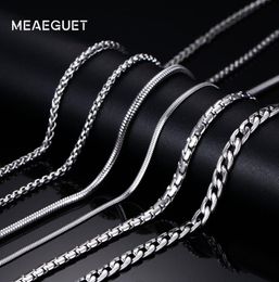 Trendy 20inch Silver Colour Stainless Steel Link Chain Necklace For Men /Box/Hanging/Curb/Flat/Twist Chain4789622