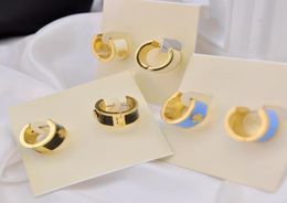 Real 18K Gold Plated Gold 3Colors Huggie Hoop earrings Brand Gold Plated3584962