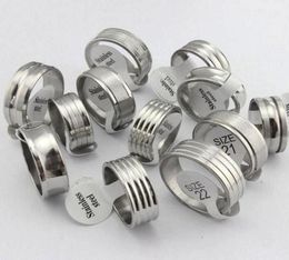 50PCS Silver Mix Design Polish MEN stainless steel Band rings Whole fashion jewelry Lots brand new35895353418648