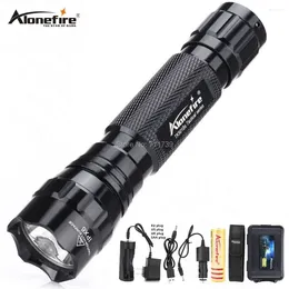 Flashlights Torches AloneFire 501B XM-L T6 L2 U3 Tactical Flashlight Powerful Waterproof Lantern Outdoor Camping Lights 18650 Rechargeable