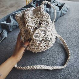 Totes Coon Rope Woven Womens Soulder Bag Boemian andmade Crossbody Bags Knied Summer Bucket Straw Beac Female andbagsH24218