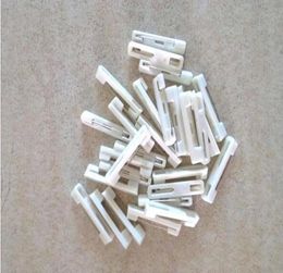 1000 pcs pure white plastic bar safety pin ID badge crafting back suit for brooch DIY Craft2573540