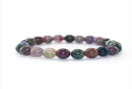 Ship ping on Natural Colourful Jade Beaded Bracelet V10123396893