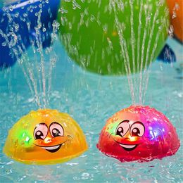 Bath Toys Spray Water Light Music Rotate Ball Kid for Baby Toddler Bathroom Summer Play 240131