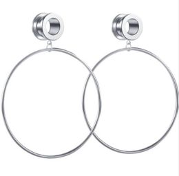 Stainless Steel Flesh Tunnels Double Flared Dangle Ear Stretcher Plug Earrng Gauges Expanders Body Jewellery Piercing Stainless Ear 4539710