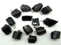 Whole Selling Natural Stone Black Tourmaline Repair Ore Can Be Used Pendant For DIY Jewellery Making Necklace 50pcs5590496
