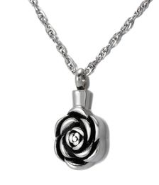 Cremation Jewellery Rose Urn Necklace for Ashes Keepsake Memorial Pendant Locket Stainless Steel Waterproof Remembrance Necklace1816153