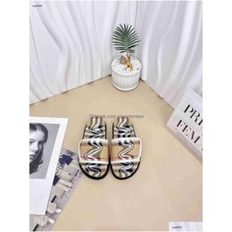 Slipper Fashion Kids Sandals Shoes Baby Sandal Children Toddler Sizes 26-35 Mti Color Plaid Design Boys Black Slippers Shoe Drop Deliv Dh7D1