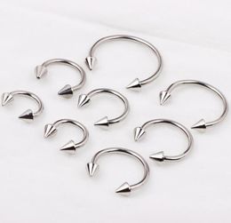 Nose piercing N08 100pcslot mix 7 size stainless steel CBR body Jewellery nose ring nose piercing3278744