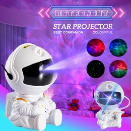 Star Projector Galaxy Night LED Light Astronaut Space Starry Nebula Ceiling Lamp for Bedroom Home Decorative kids gift 240125