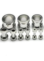 mix 218mm 120pcs stainless steel body Jewellery screw flesh tunnel ear plug flesh tunnel8408402