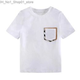 T-shirts Toddler Boys Summer White T Shirts for girls Child Designer Brand Boutique Kids Clothing Wholesale Luxury Tops Children Clothes Q240218