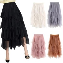 Skirts Casual Womens Comfortable Tulle High Waist Pleated Tutu Skirt Ladies Midi Size 4 For Winter