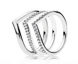 New 925 Sterling Silver Wish Ring Stack Ring with Cz Stone Fit Jewellery Engagement Wedding Lovers Fashion Ring2977156
