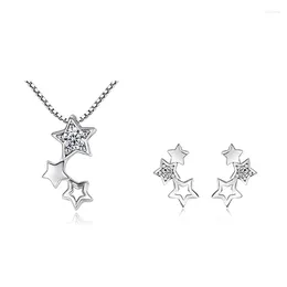 Necklace Earrings Set 925 Sterling Silver Cute Heart Jewellery For Women Pendant Fashion Wholesale