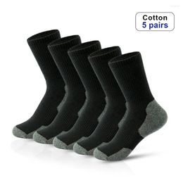 Men's Socks 5 Pairs Men Cotton Breathable Business Harajuku Solid Gentleman Sox Outdoor Sports Daily Wild Med Tube Sock