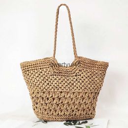 Shoulder Bags Women Straw Beac Bag Vintage andmade Woven Totes Soulder ollow Boemian Summer Vacation Casual Female andbagH24218