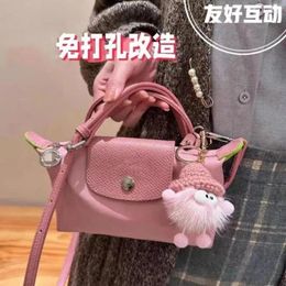 Evening Bags Fashion Versatile Mini Single Handle Dumpling Bun Change Makeup Bag Crossbody Genuine Leather Women's Retrofit Hand