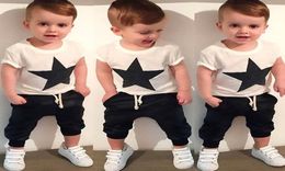 Toddler Kids Baby Boys Clothes Sets Children Cotton Star Tshirt Tops Harem Pants 2pcs Outfits Clothing Set 26Y Casual Tracksuits8588030