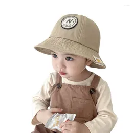 Berets Doit 2024 Autumn Baby Kids Bucket Hats Summer Label N Letter Child Sun Panama Cap Boy Girl Outdoor Beach Fisherman Hat